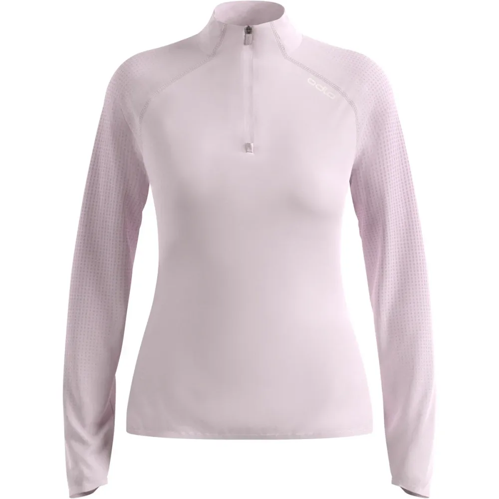 Odlo Zeroweight Warm Lauf-Mid Layer Half-Zip für Damen - Running - pink, XL