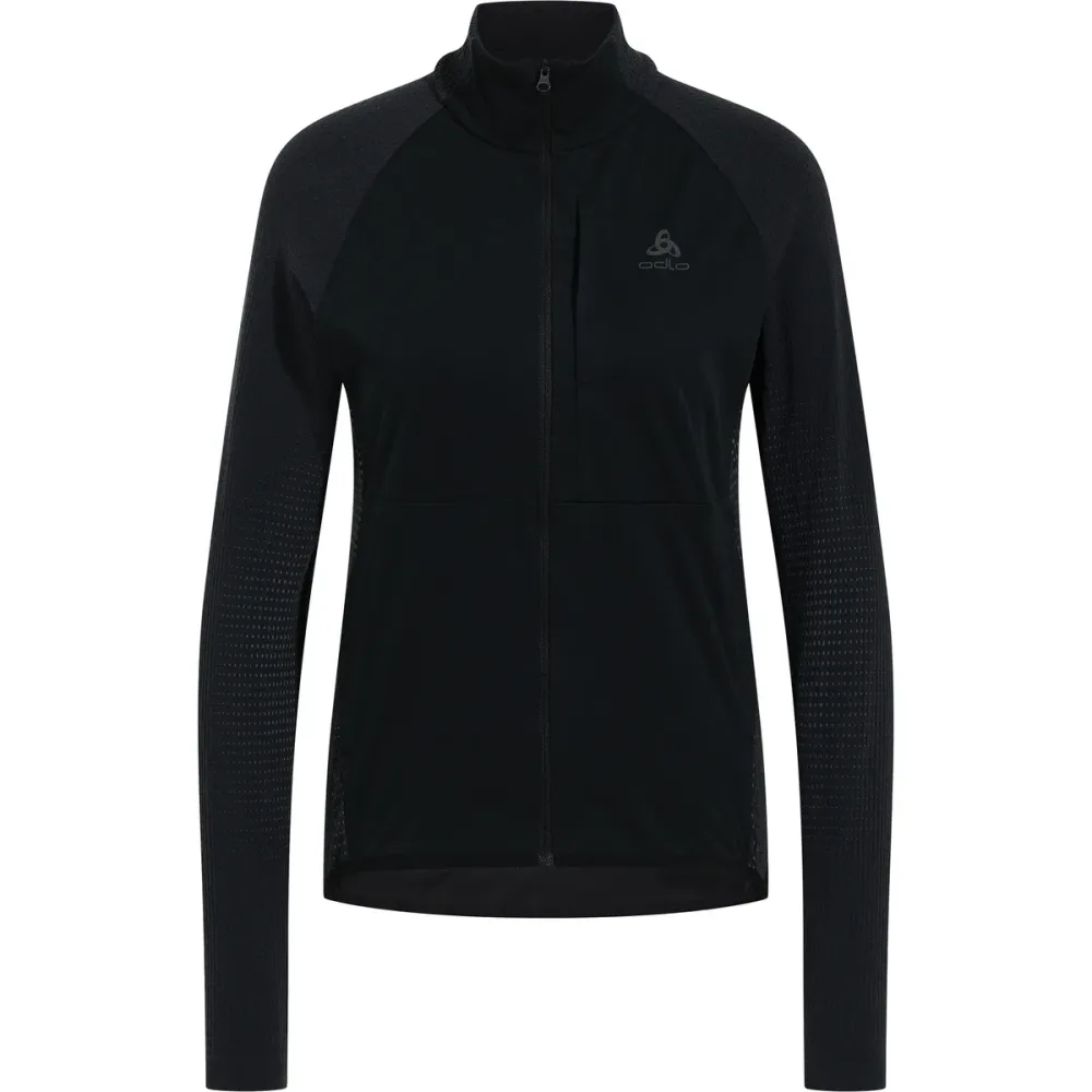 Odlo Zeroweight Pro Windproof Hybrid Langlaufjacke für Damen - Skilanglauf - schwarz, XL