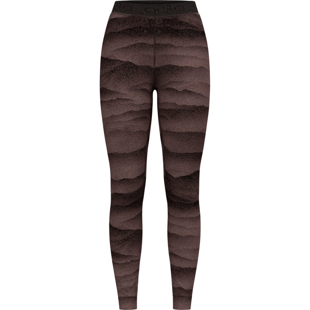 Odlo Merino Ridgelines Base Layer Tights für Damen - Wandern, Ski & Snow - maron, M