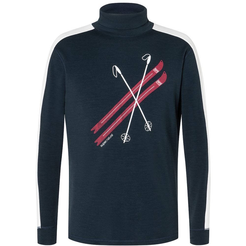Super.Natural Herren Kryssede Ski Roll Neck Longsleeve