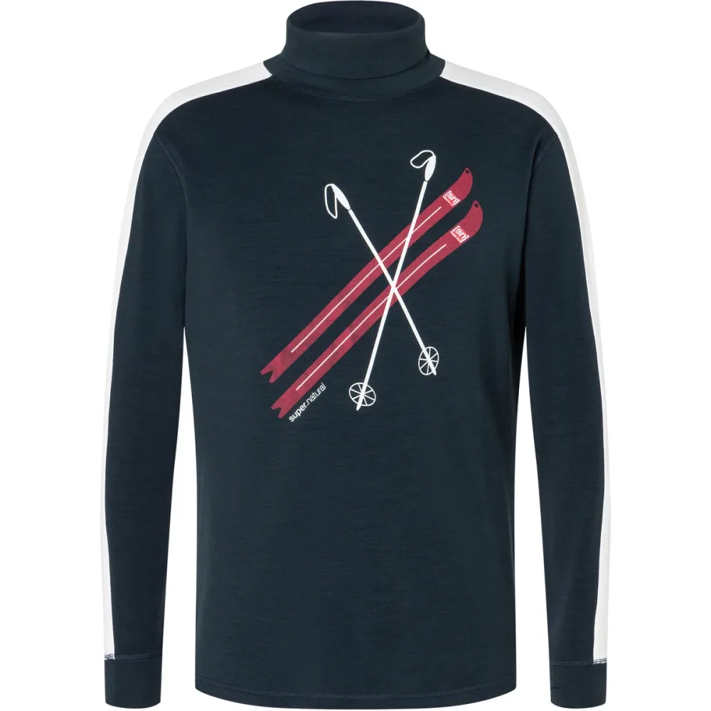 Super.Natural Herren Kryssede Ski Roll Neck Longsleeve
