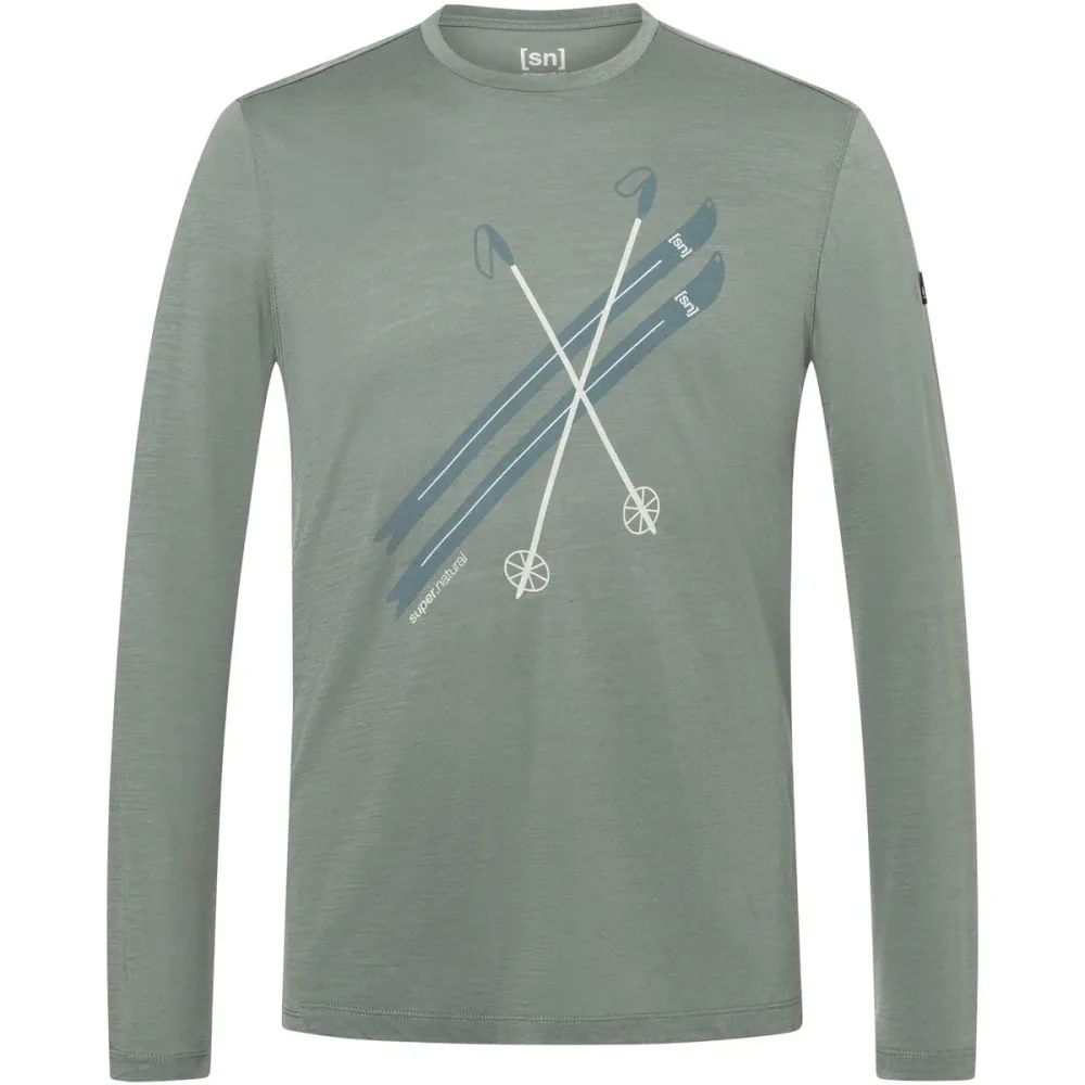 Super.Natural Herren Kryssede Ski Longsleeve