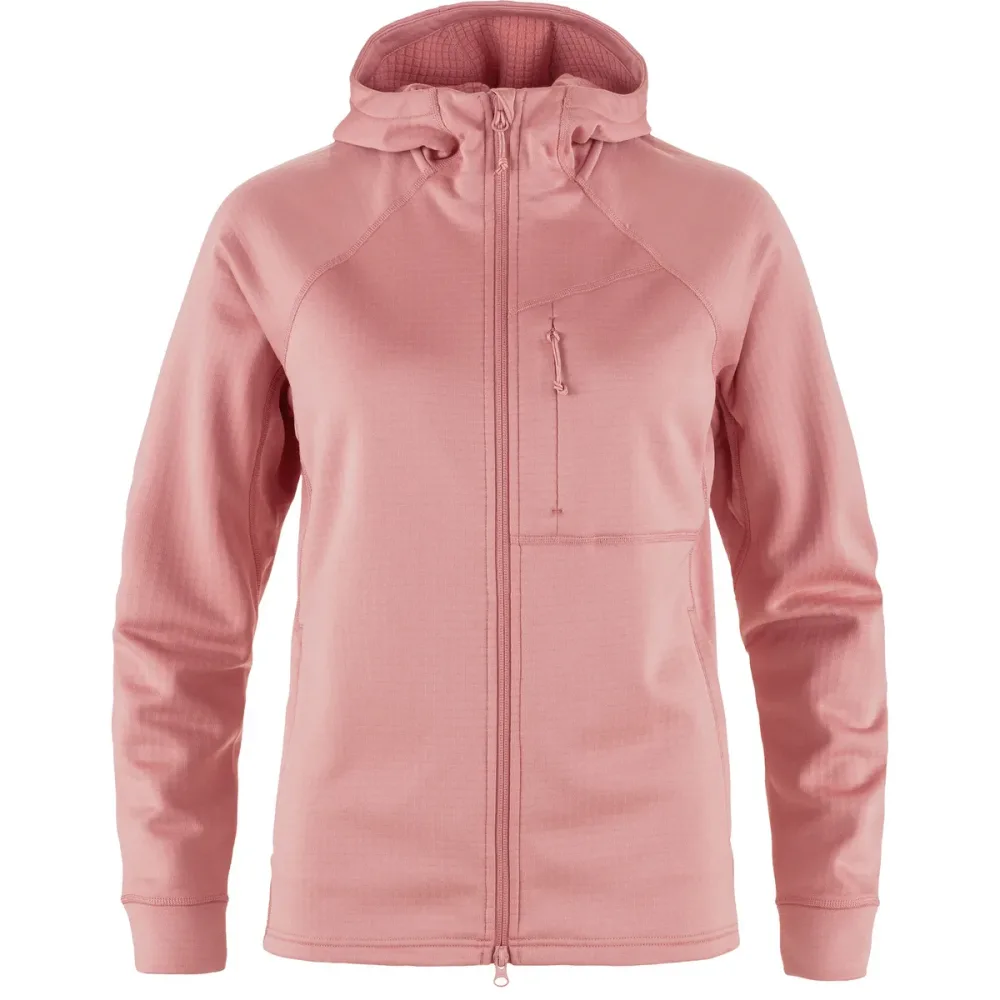 Fjällräven Damen Abisko Grid Fleece Hoodie Jacke