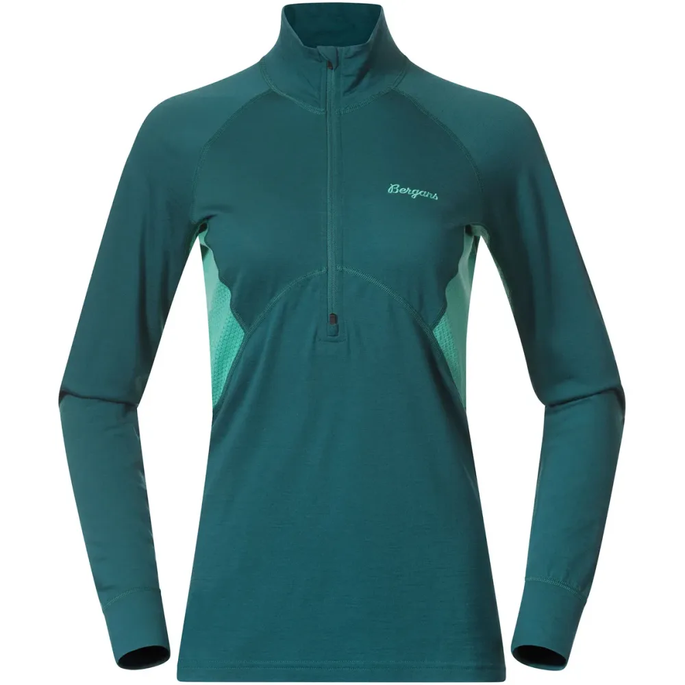 Bergans Damen Inner:Pure Merino Half Zip Longsleeve