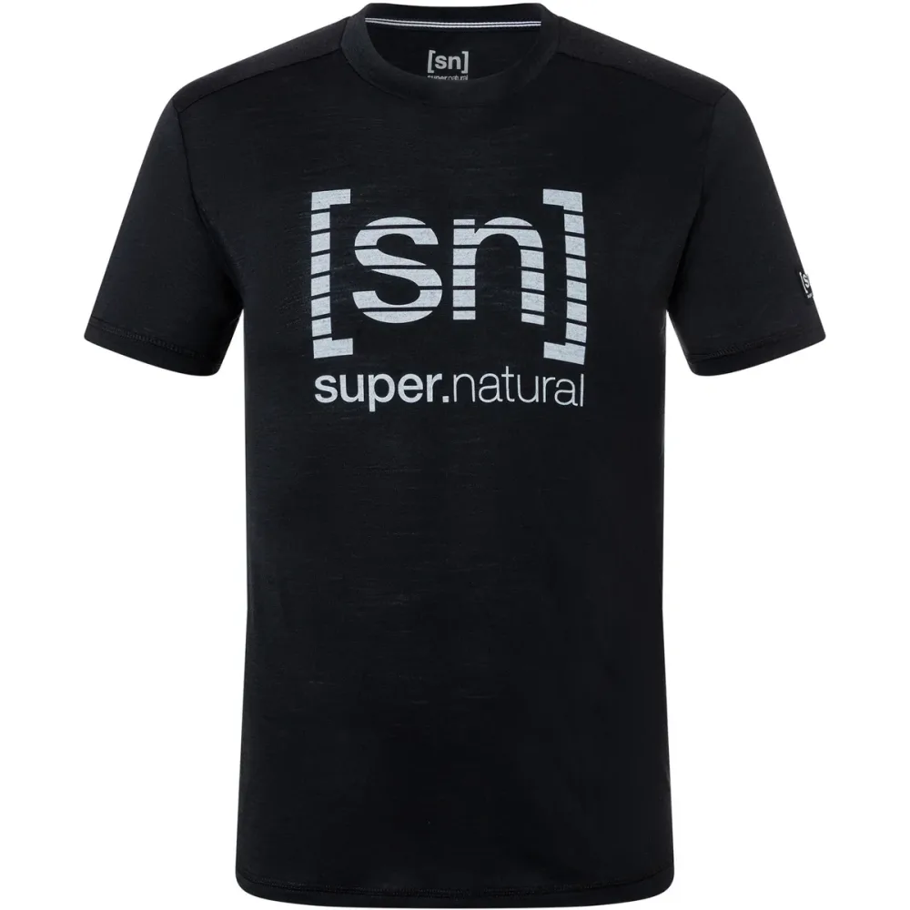 Super.Natural Herren Grid Logo T-Shirt