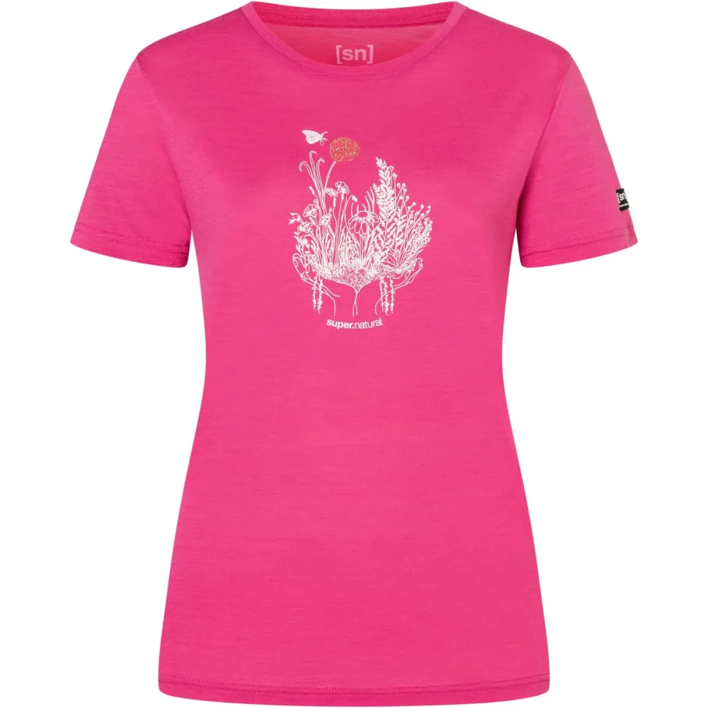 Super.Natural Damen Flowerhands T-Shirt