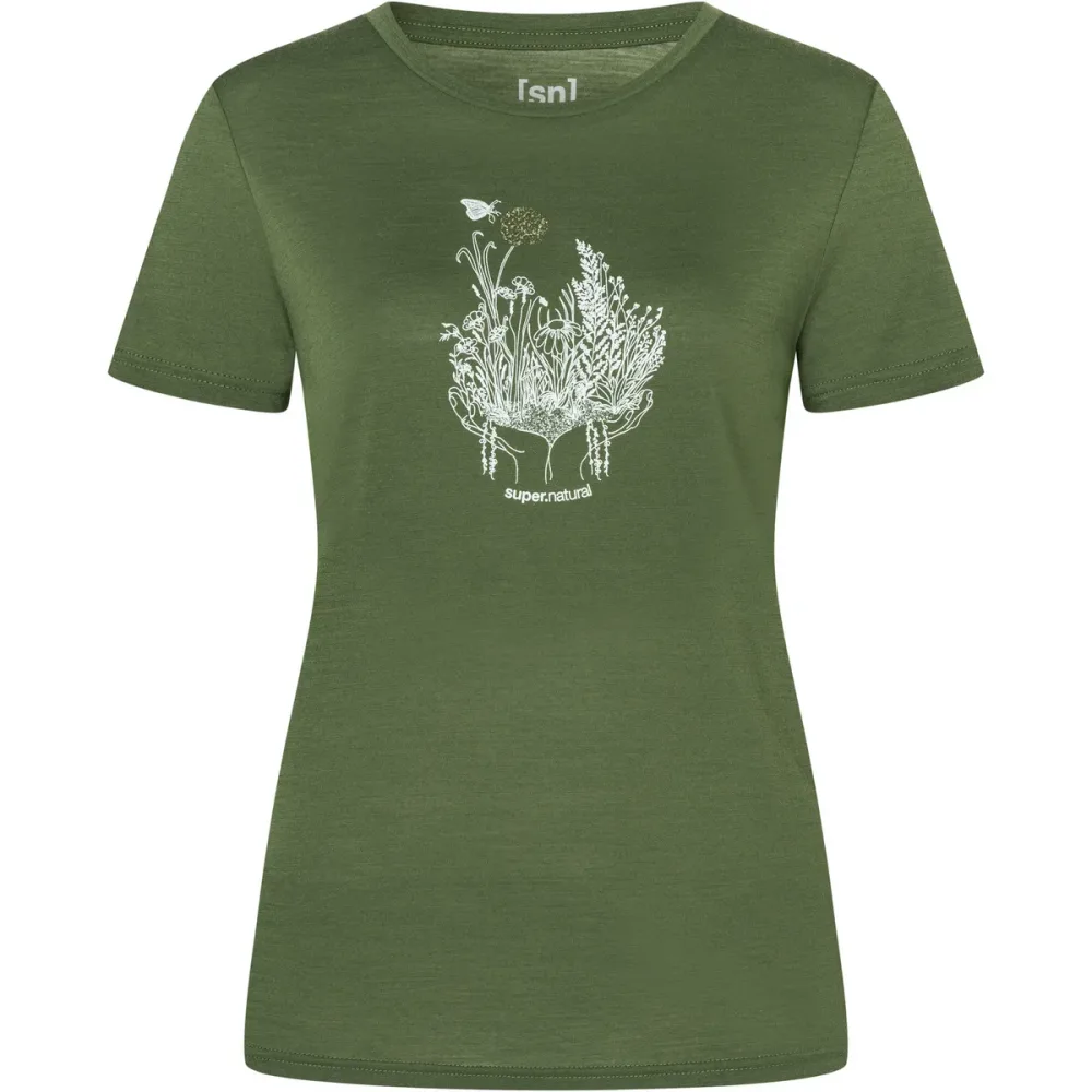 Super.Natural Damen Flowerhands T-Shirt