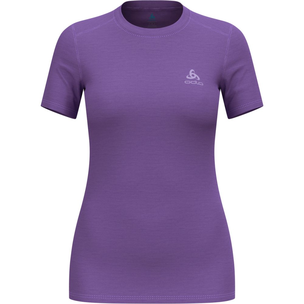 Odlo Merino 160 Base Layer T-Shirt für Damen - Wandern, Ski & Snow - lila, XL