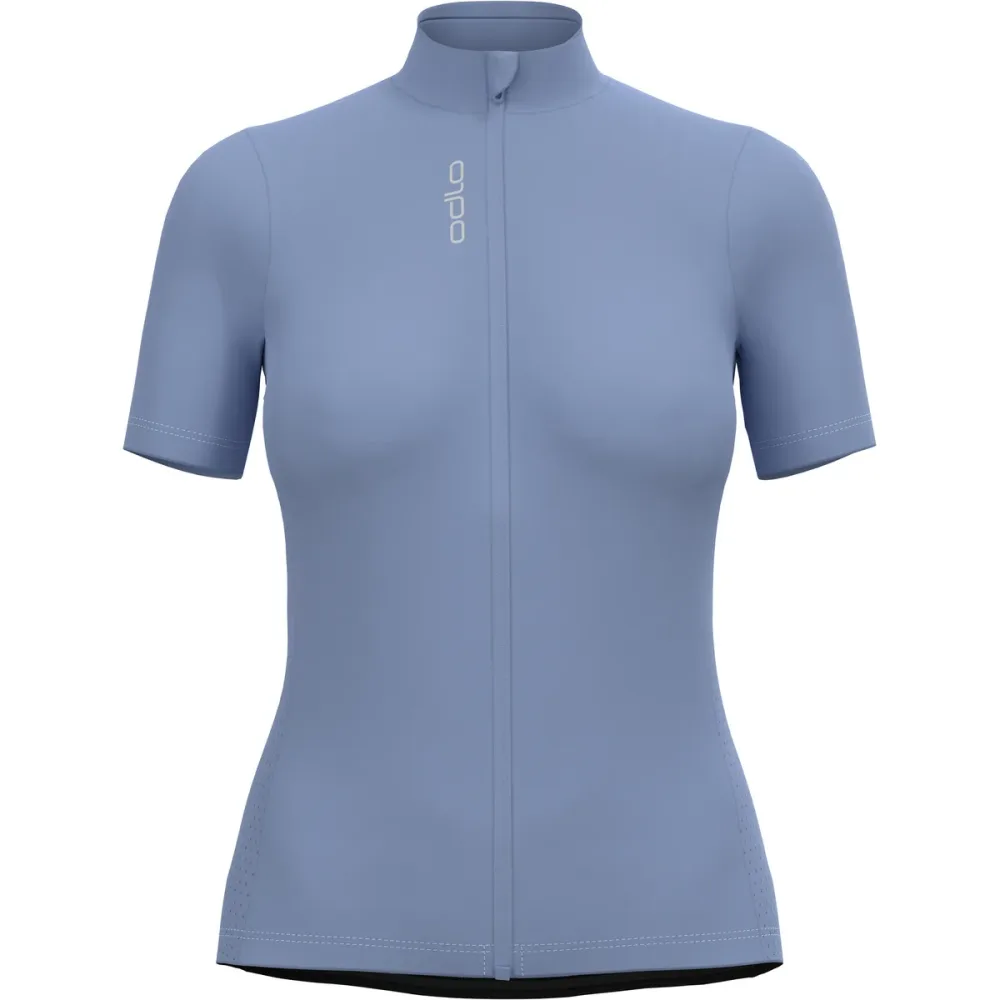 Odlo Zeroweight 125 Rad-Shirt Full-Zip für Damen - Radsport - blau, S