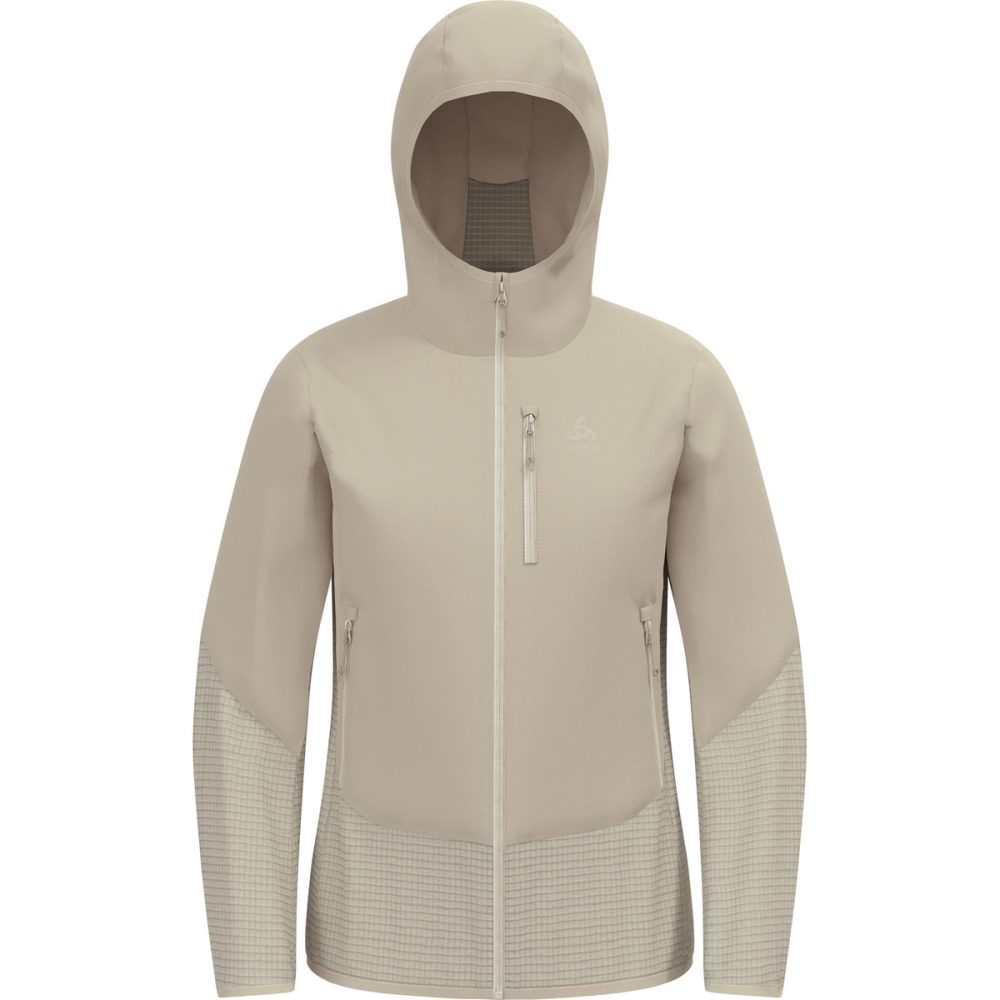 Odlo Ascent Hybrid Isolationsjacke für Damen - Wandern, Casual Comfort - beige, M