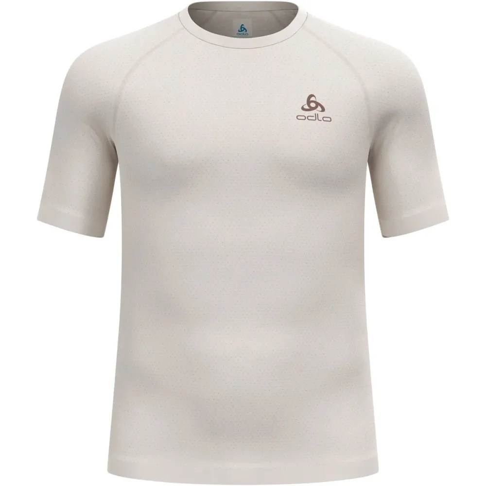 Odlo Merino Performance Wool 140 Seamless Base Layer T-Shirt für Herren - Wandern, Radsport - beige, M