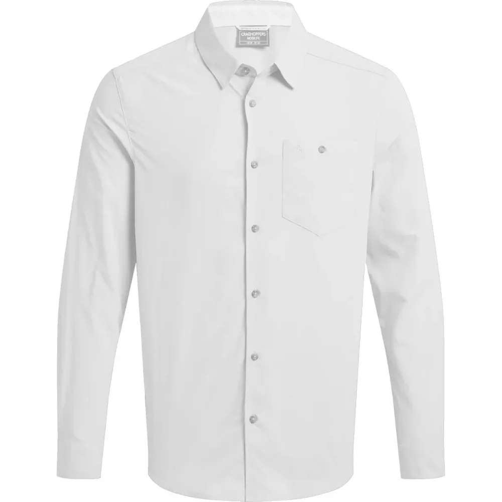 Craghoppers NosiLife Anti-Insect Nuoro II Herren Wanderhemd Weiss, Herren, Größe: M