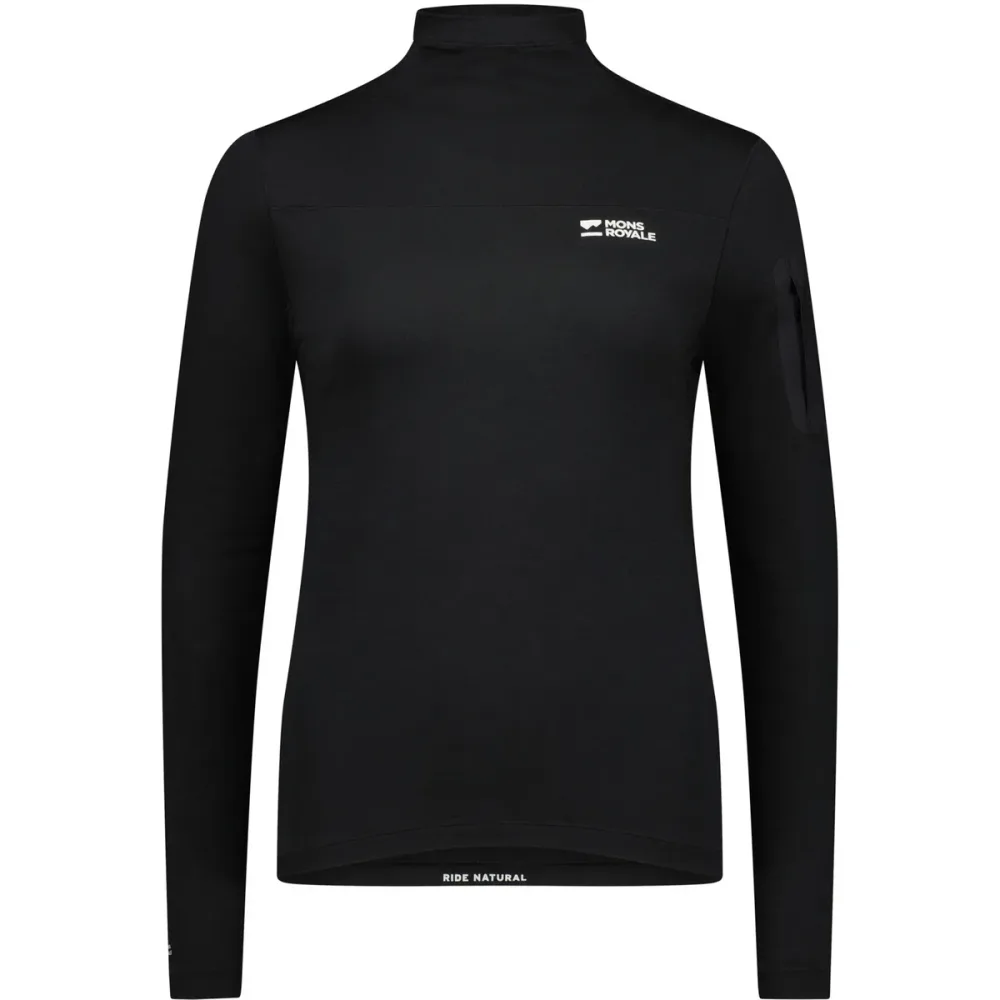 Mons Royale Damen Diversion Merino Mock Neck Longsleeve