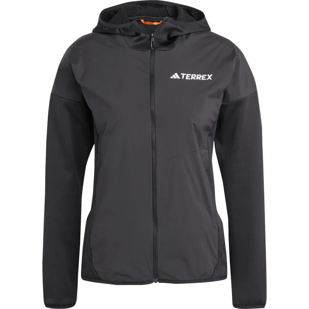 adidas Terrex Damen Xperior Climawarm Wind Light Fleece Hooded Jacke
