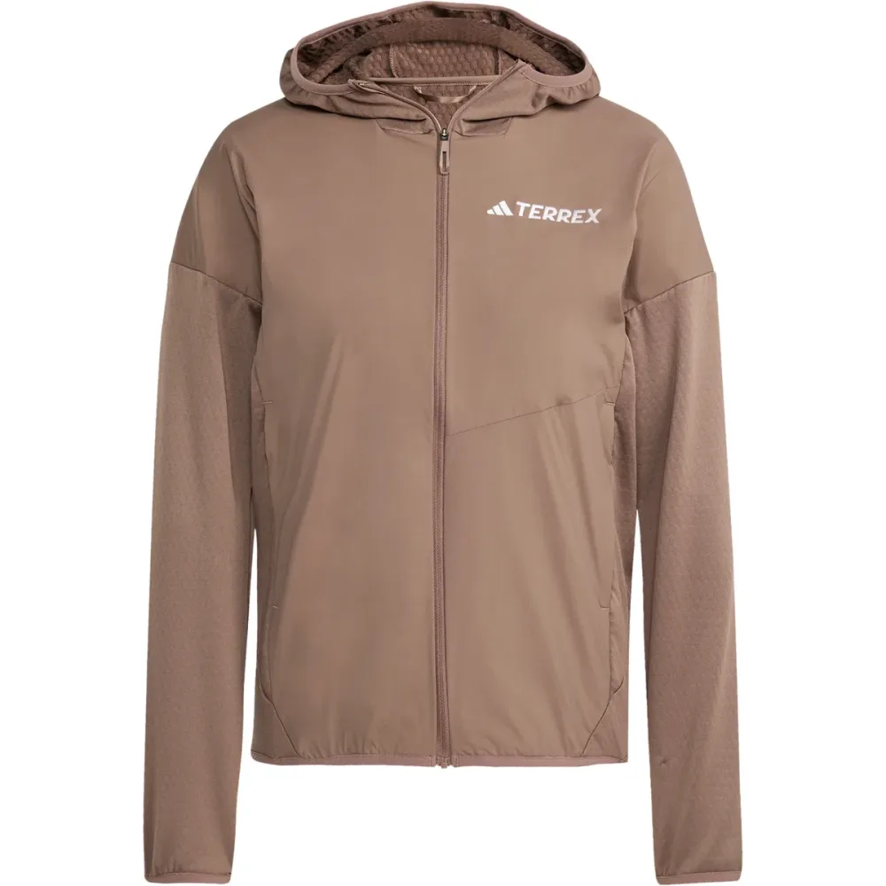 adidas Terrex Damen Xperior Climawarm Wind Light Fleece Hooded Jacke