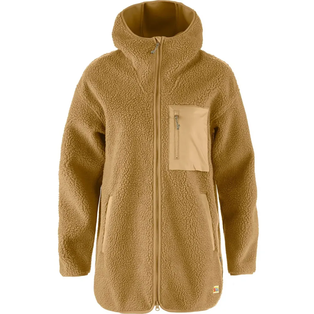 Fjällräven Damen Vardag Pile Fleece Long Jacke