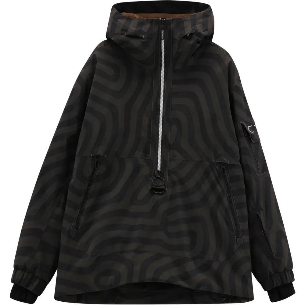 CMP Winterjacke mit Kapuze mit Reissverschlusstaschen, po-bedeckende Länge