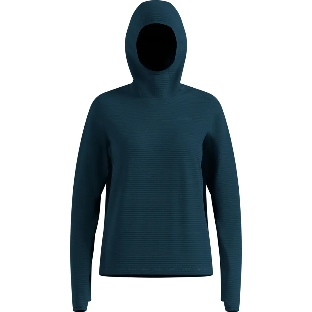 Odlo Essential Thermal Lauf-Hoodie für Damen - Trail Running, Running - marineblau, M