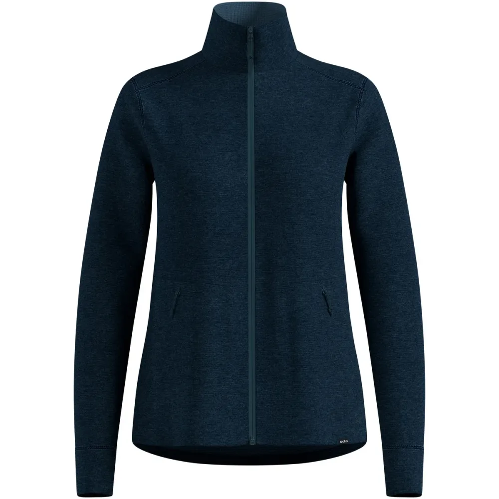 Odlo Grid Fleece Mid Layer Full-Zip für Damen - Wandern - marineblau, S