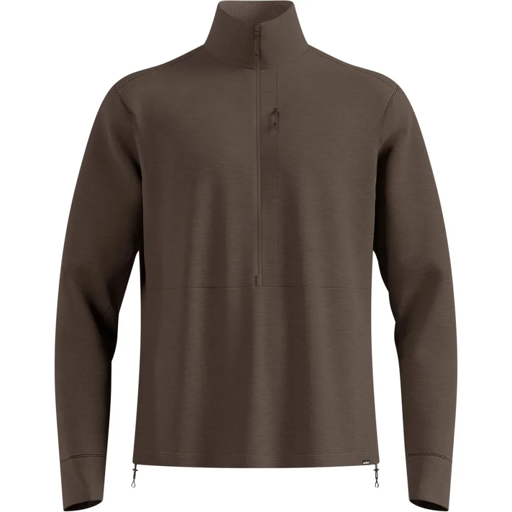 Odlo Grid Fleece Mid Layer Half-Zip für Herren - Wandern, Ski & Snow - braun, XL