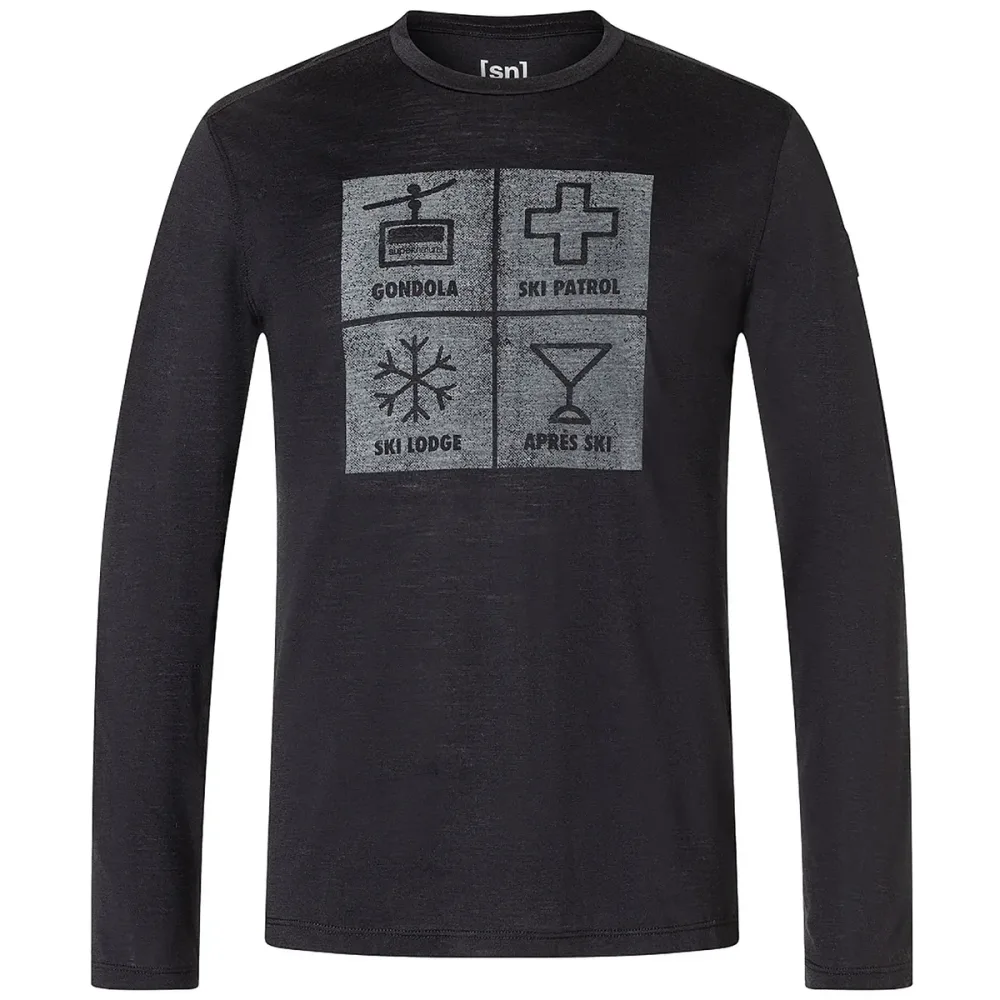 Super.Natural Herren Swiss Lodge Longsleeve