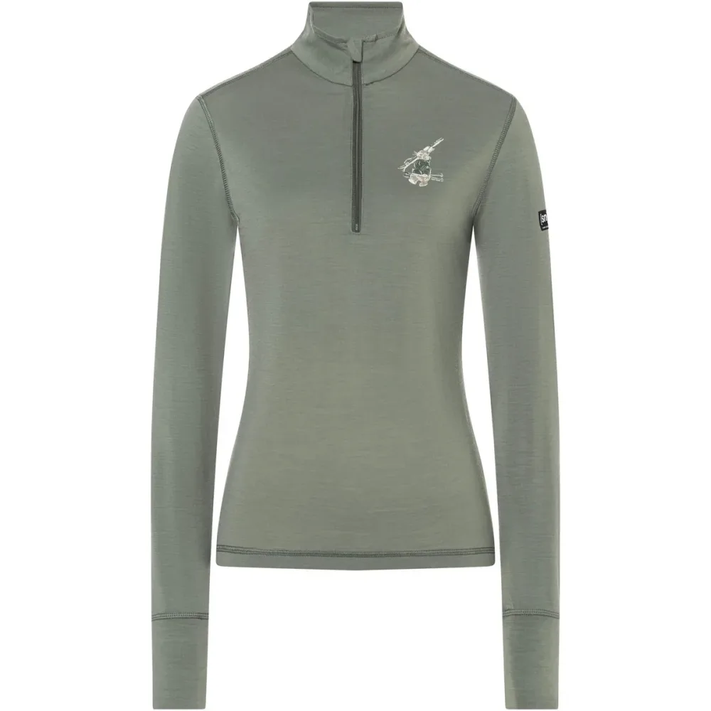 Super.Natural Damen Tundra175 Zip 1/4 Bunny Longsleeve