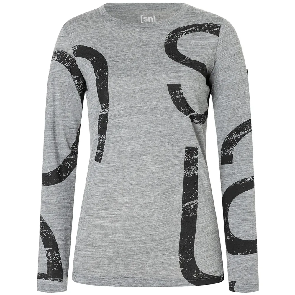 Super.Natural Damen Capital Logo Longsleeve