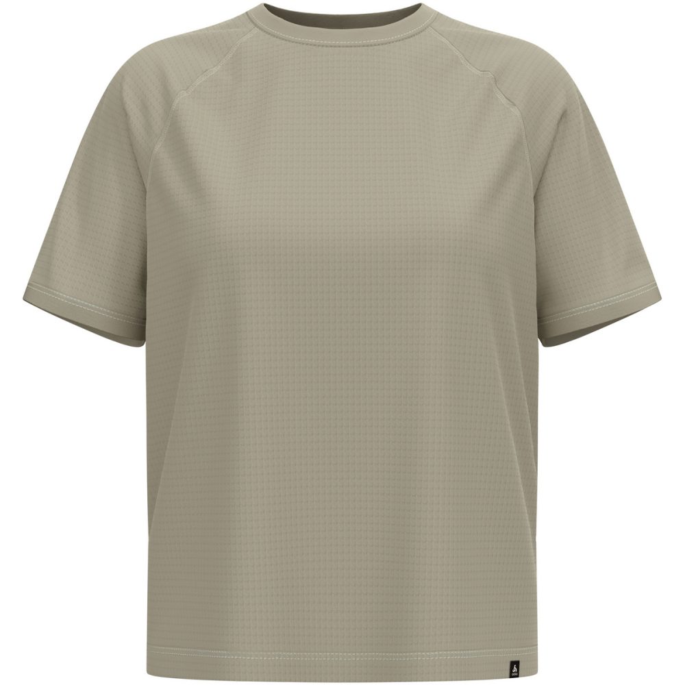 Odlo Wool Waffle T-Shirt für Damen - Wandern, Casual Comfort - beige, L