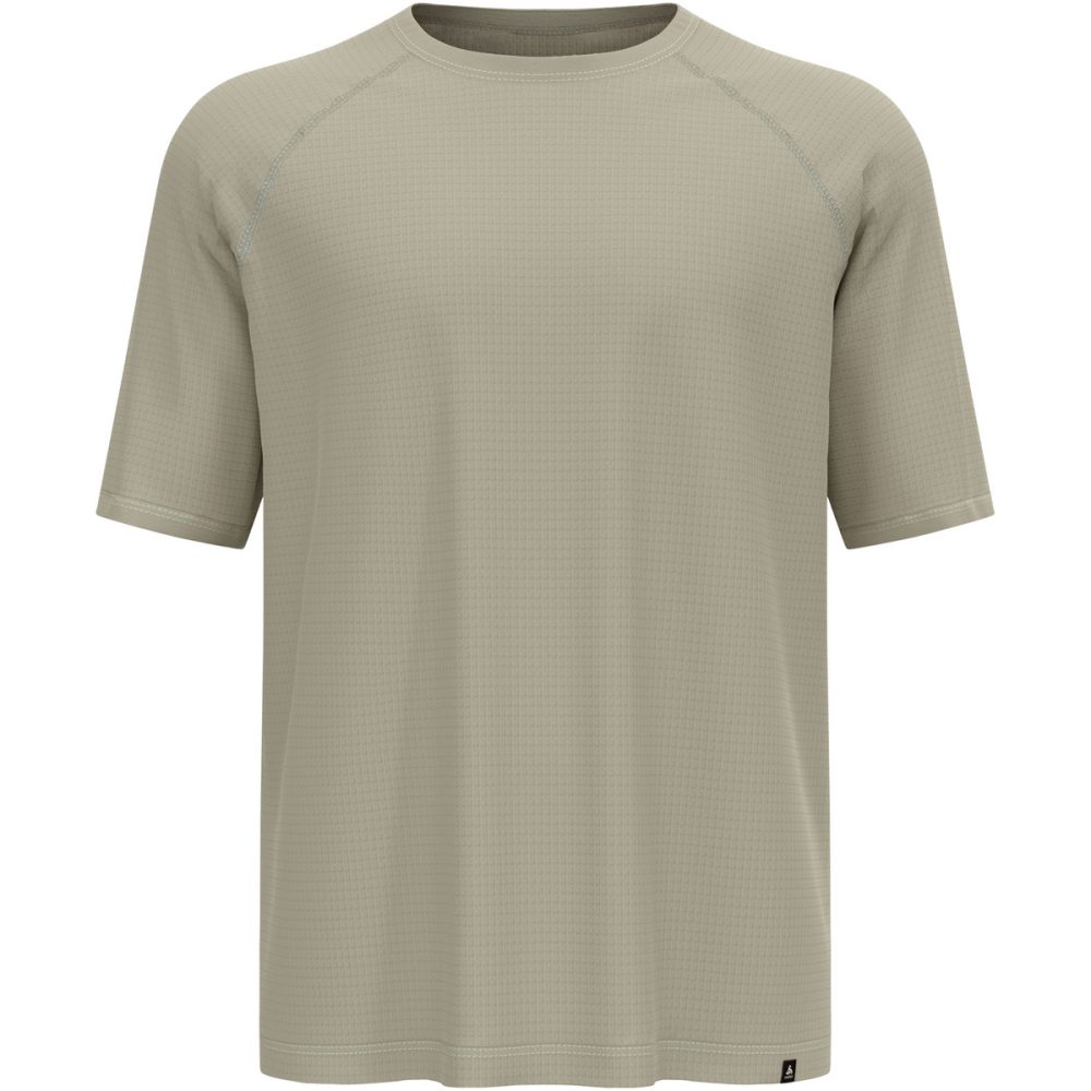 Odlo Wool Waffle T-Shirt für Herren - Wandern, Casual Comfort - beige, M