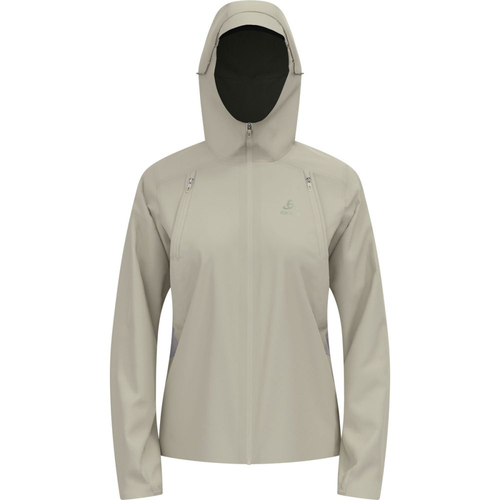 Odlo X-Alp Waterproof Pro Laufjacke für Damen - Trail Running, Wandern - beige, XL