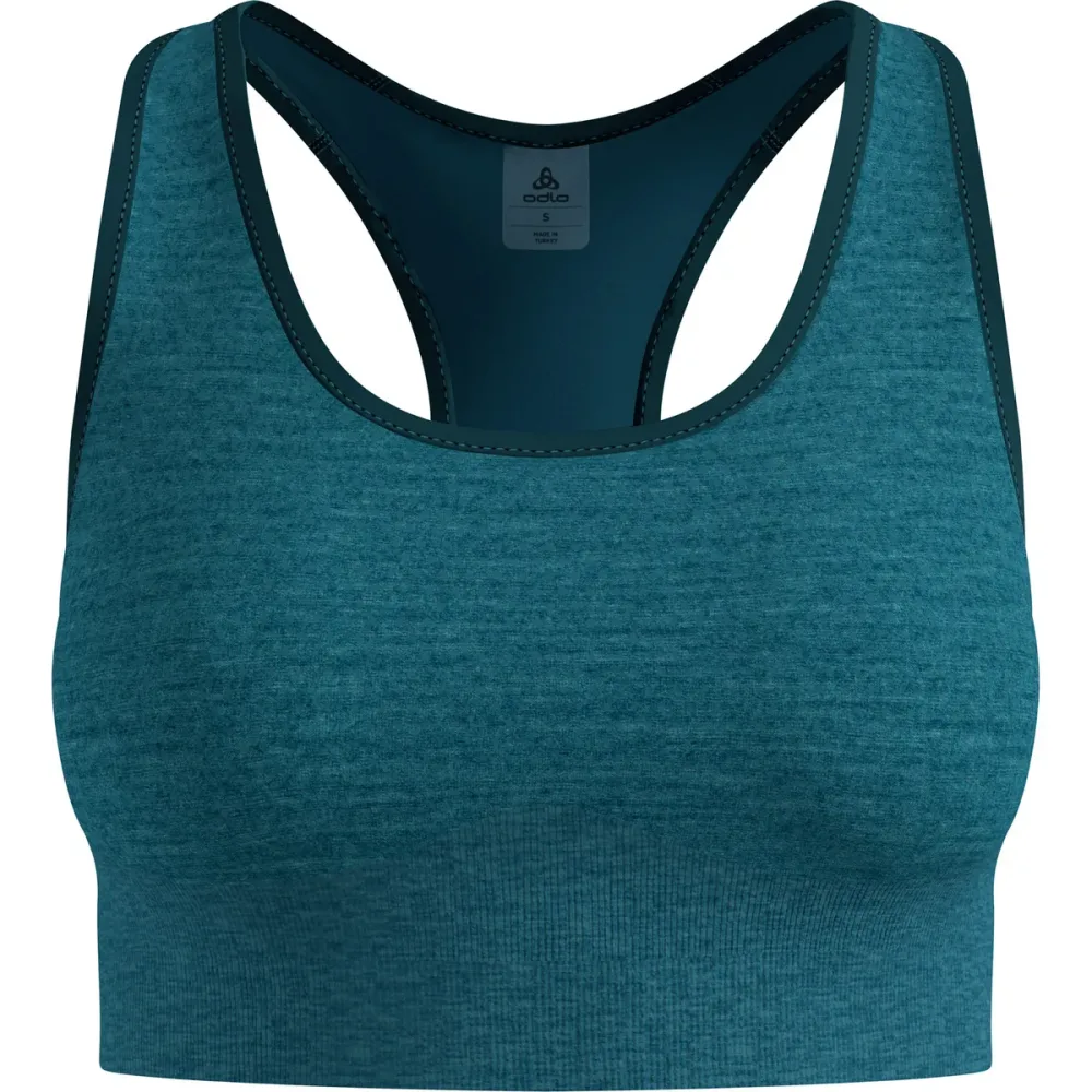 Odlo Seamless Medium - Padded Sport BH für Damen - Training, Radsport - marineblau, M