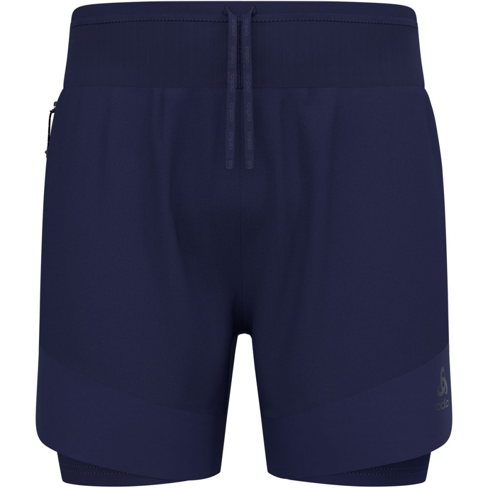 Odlo X-Alp 6 Inch 2-in-1-Trailrunning-Shorts 2.0 für Herren - Trail Running, Wandern - blau, XXL
