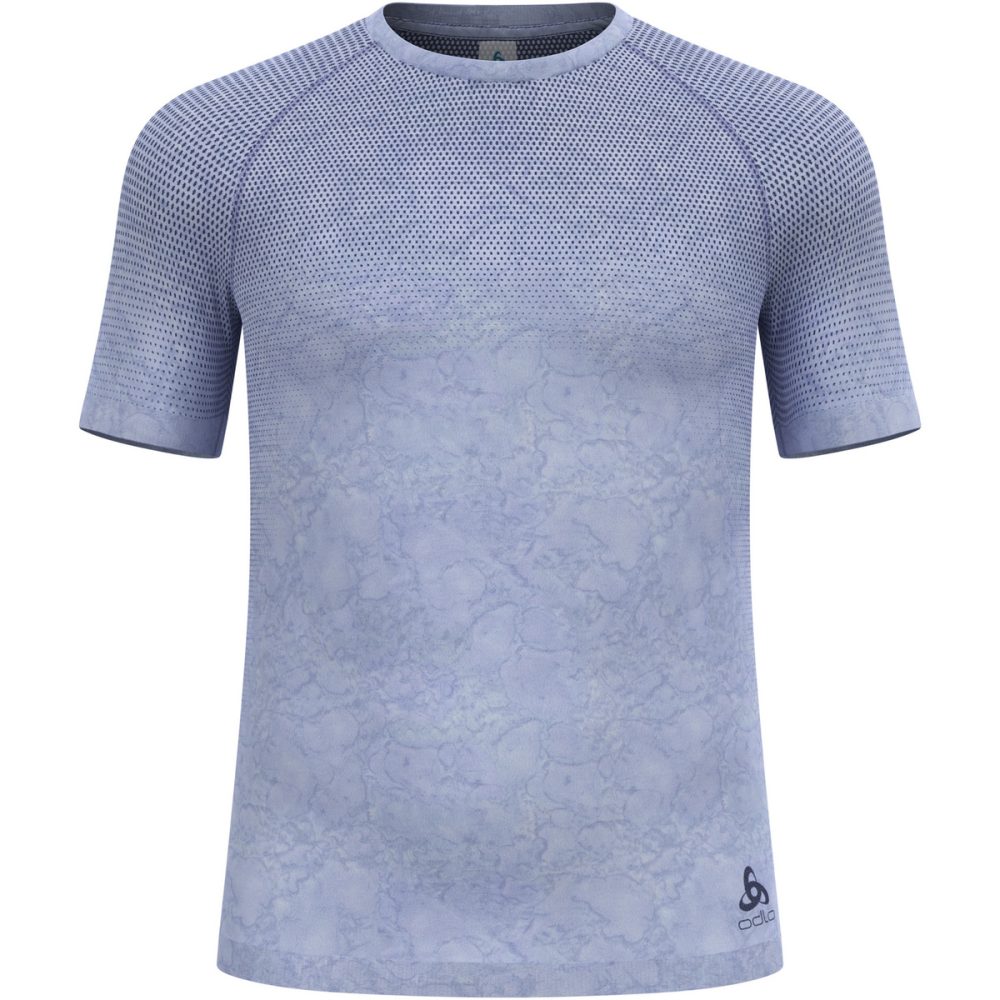Odlo Performance Light - Tie Dye Base Layer T-Shirt für Herren - Training, Radsport - blau, XXL