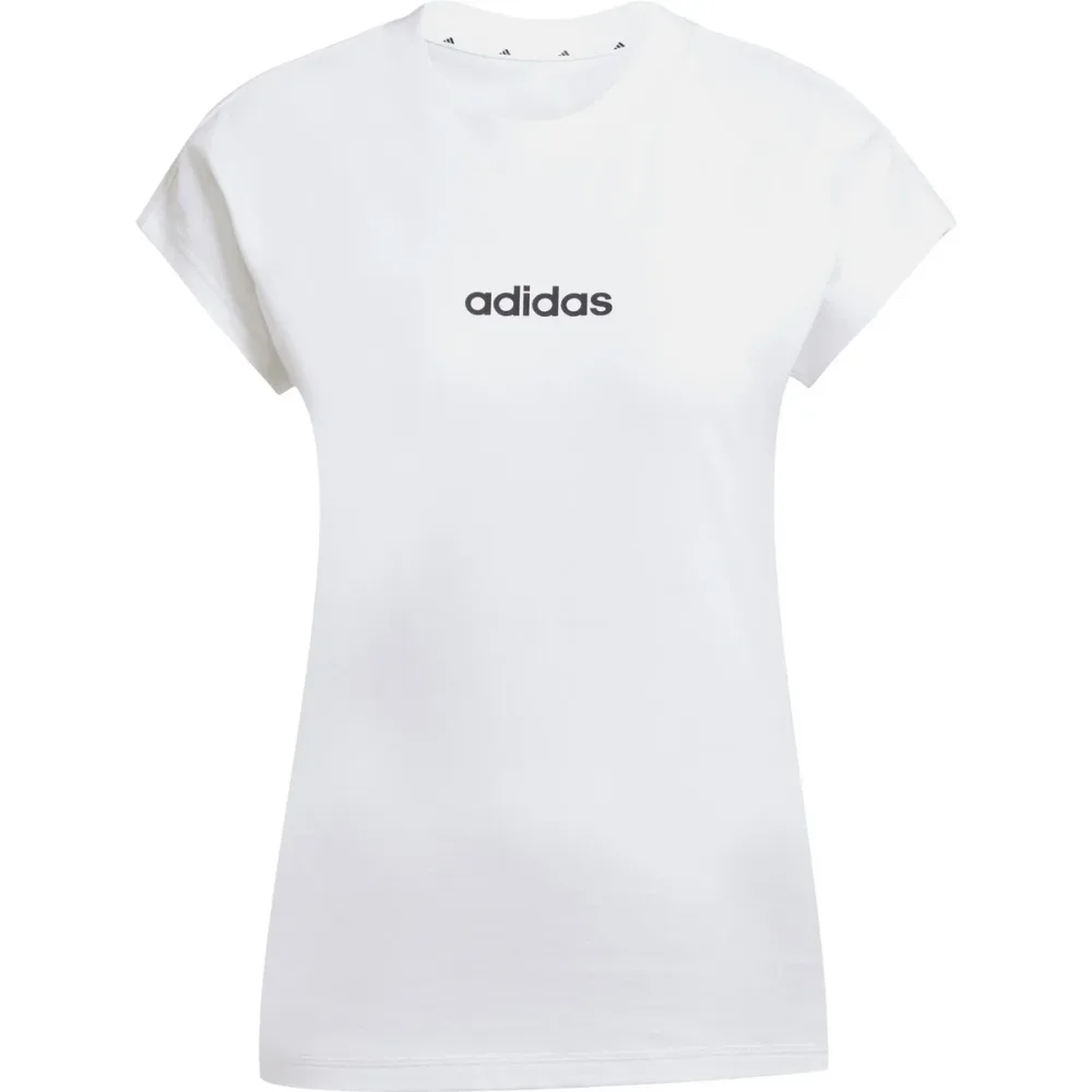 adidas Damen Essentials Linear Cotton T-Shirt