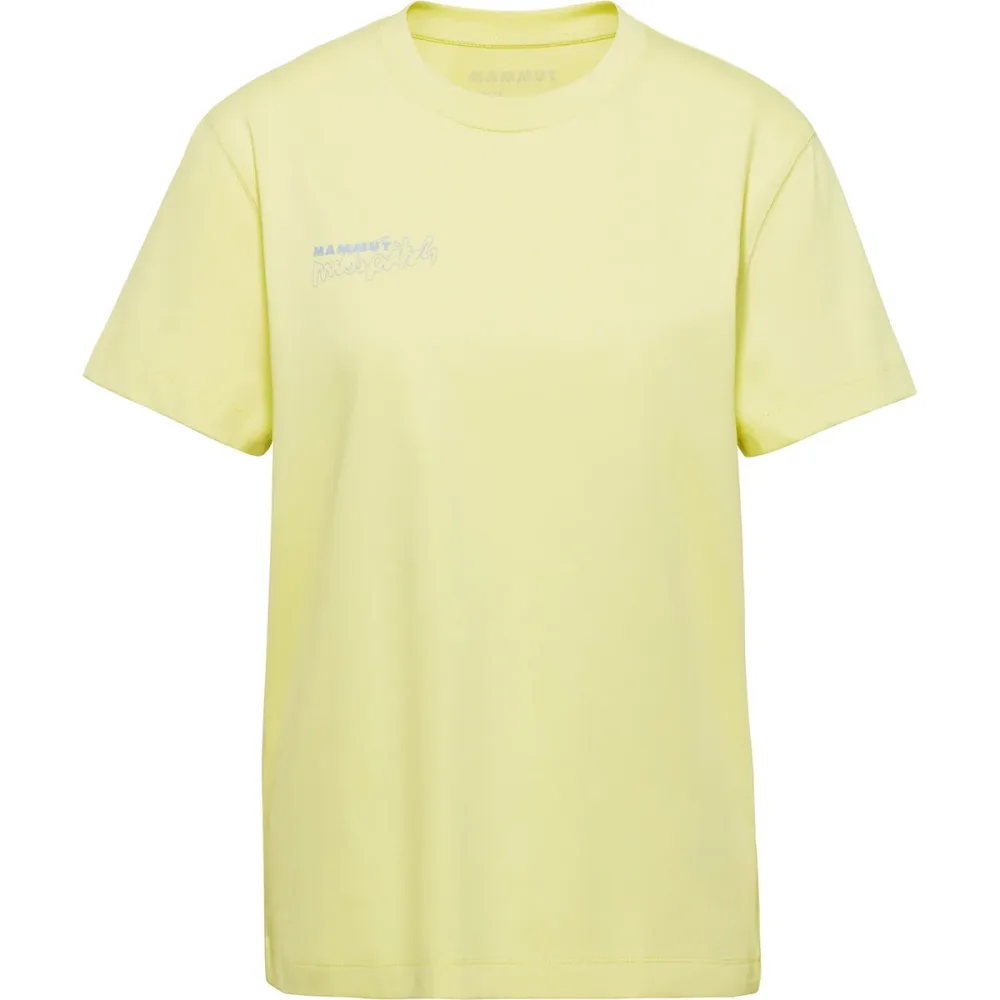 Mammut Gerade geschnittenes T-Shirt aus ökologischer Baumwolle Base T-Shirt Women Multi-Pitch Gelb S