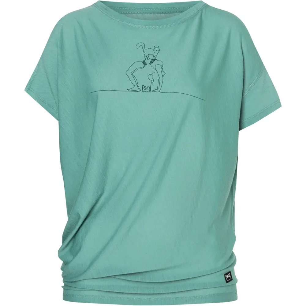 Super.Natural Damen Cat Yoga Loose T-Shirt