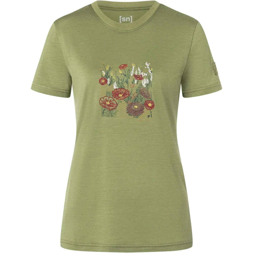 Super.Natural Damen Flower Field Bio J T-Shirt
