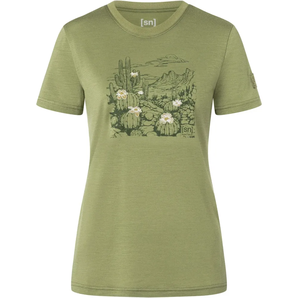 Super.Natural Damen Cactus World Bio J T-Shirt