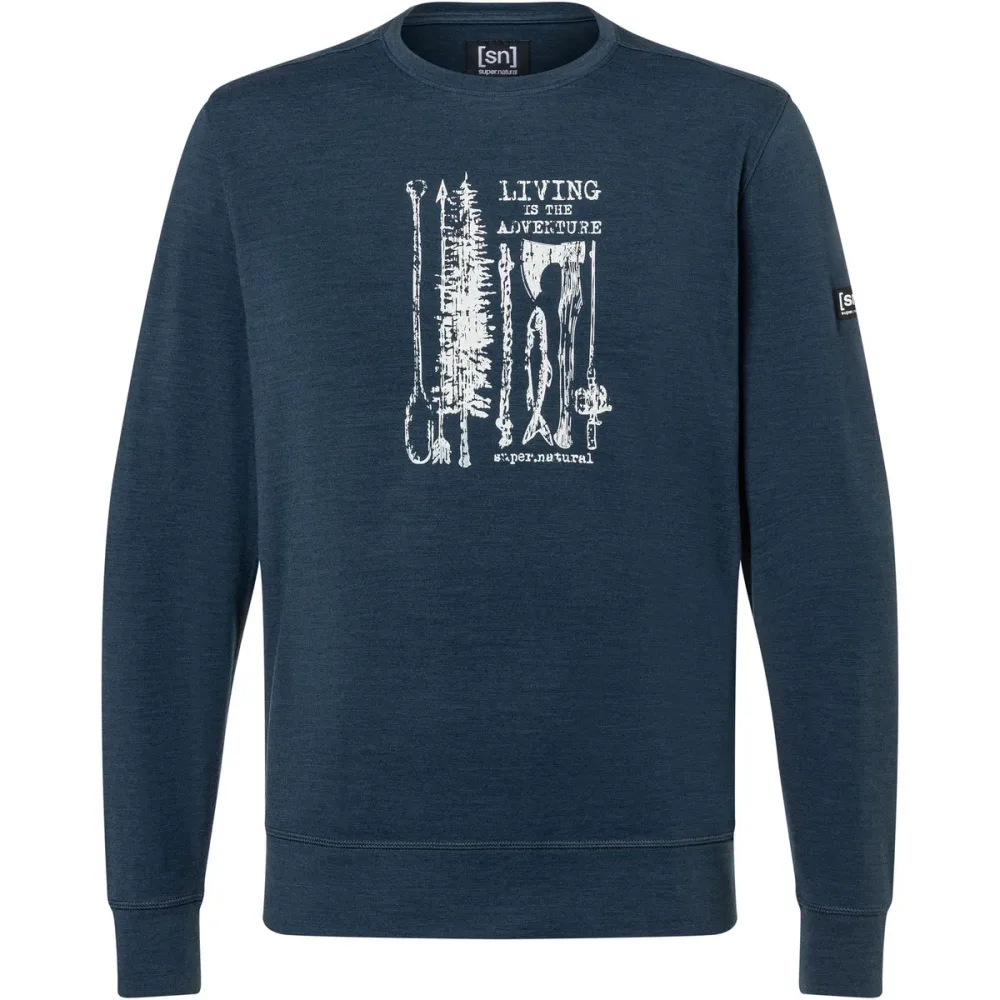 Super.Natural Herren Fishing Adventure Crew Pullover