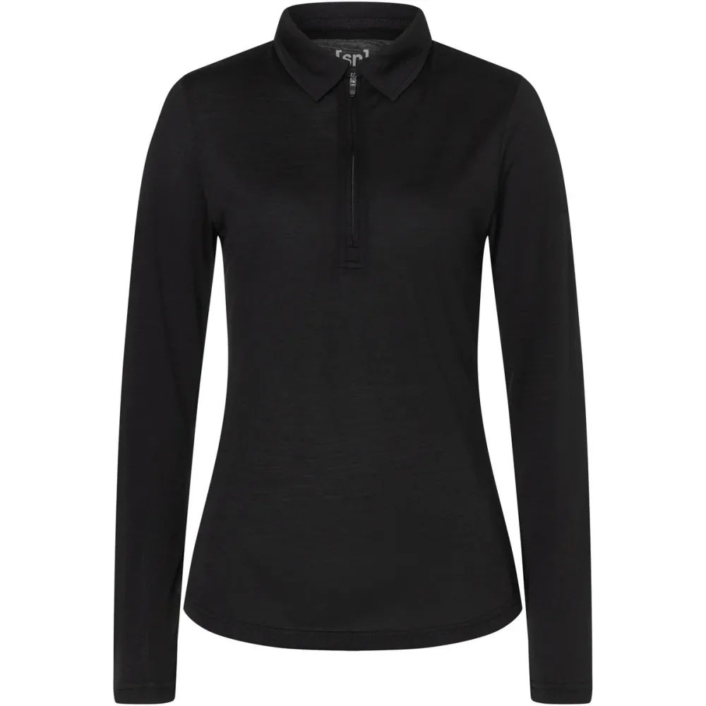 Super.Natural Damen Zip Polo Longsleeve