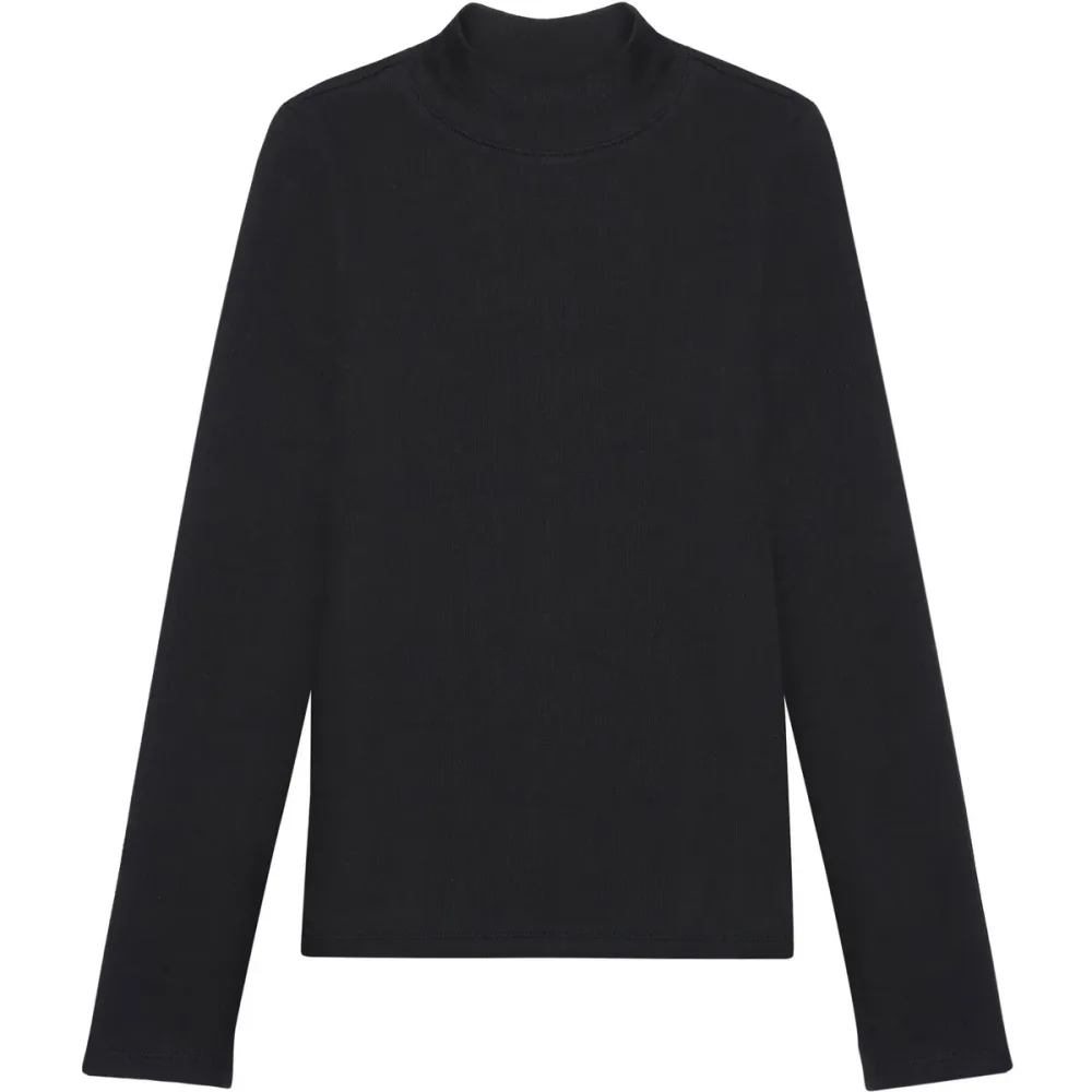 KnowledgeCotton Apparel Damen Rib High Neck Longsleeve