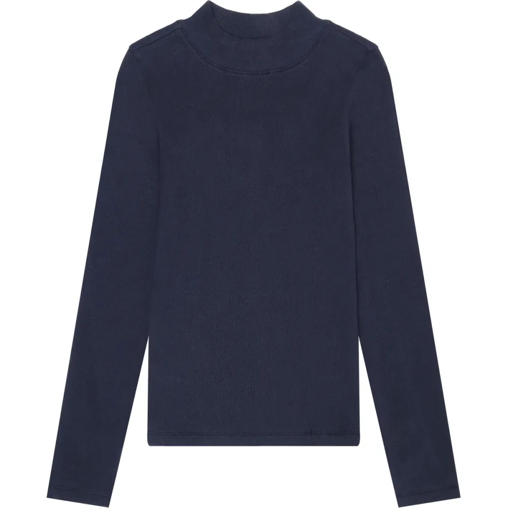 KnowledgeCotton Apparel Damen Rib High Neck Longsleeve