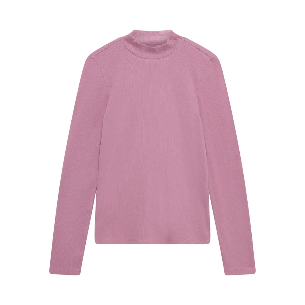 KnowledgeCotton Apparel Damen Rib High Neck Longsleeve