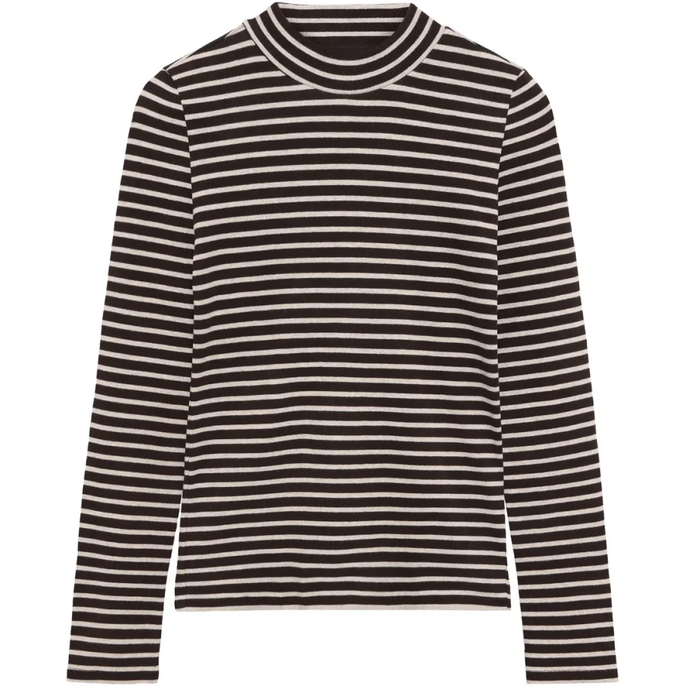 KnowledgeCotton Apparel Damen Rib High Neck Longsleeve