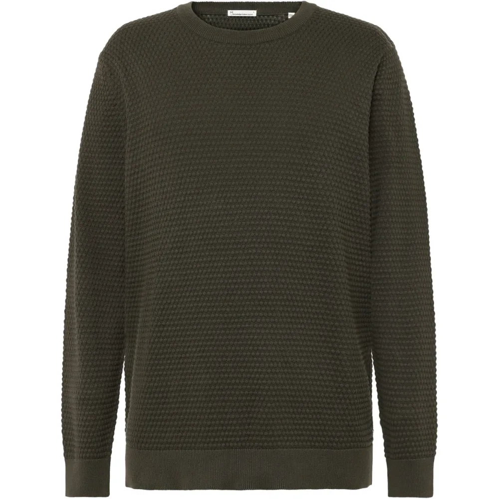 KnowledgeCotton Apparel Herren Vagn Bubble Knit Crew Neck Pullover