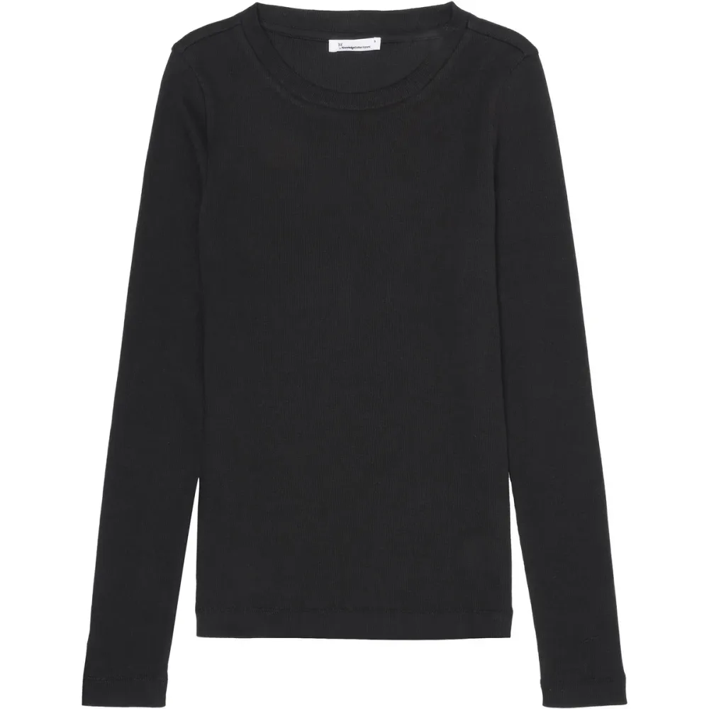 KnowledgeCotton Apparel Damen Rib Scoop Neck Longsleeve