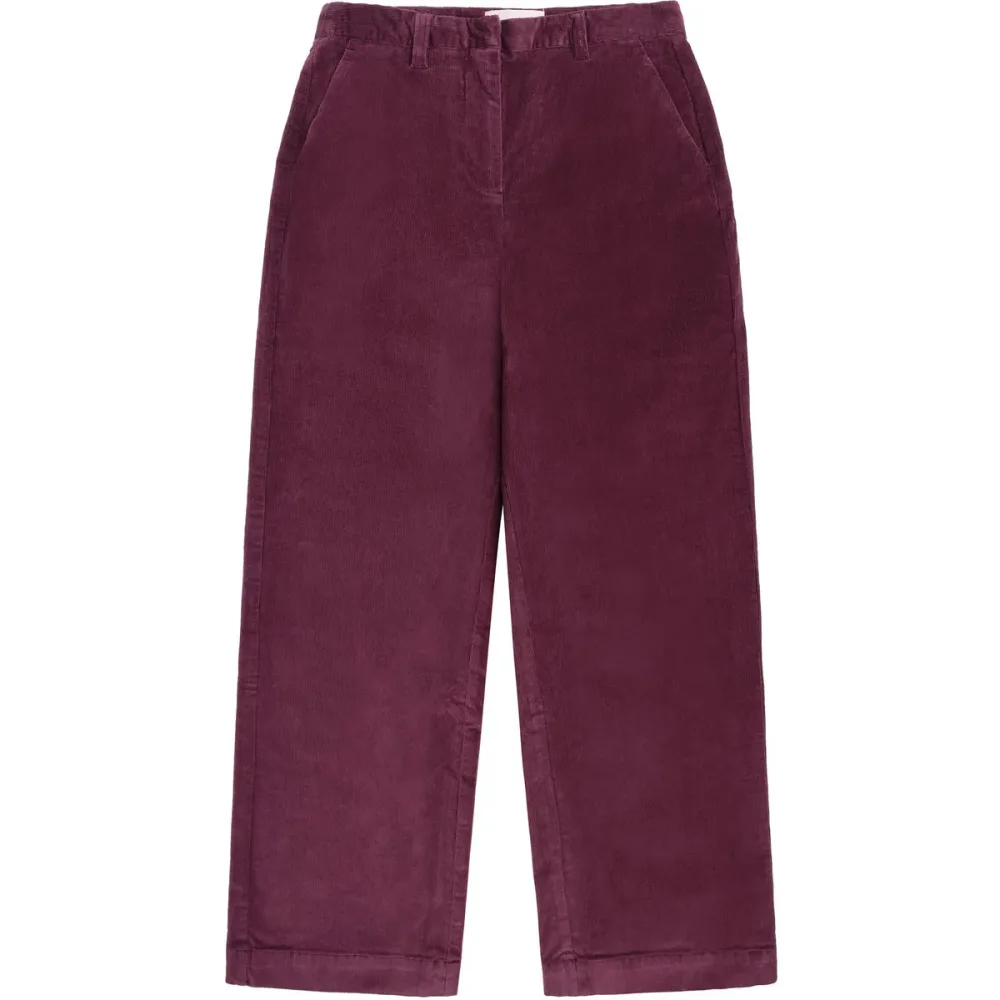 KnowledgeCotton Apparel Damen Posey Wide High-Rise Corduroy Hose
