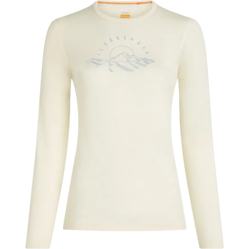 Icebreaker Damen 200 Oasis Sunrise Summit Longsleeve