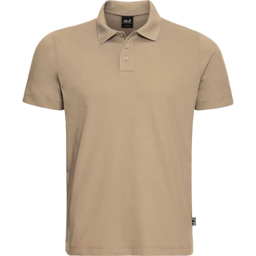 Jack Wolfskin Travel Herren Poloshirt Beige, Herren, Größe: M
