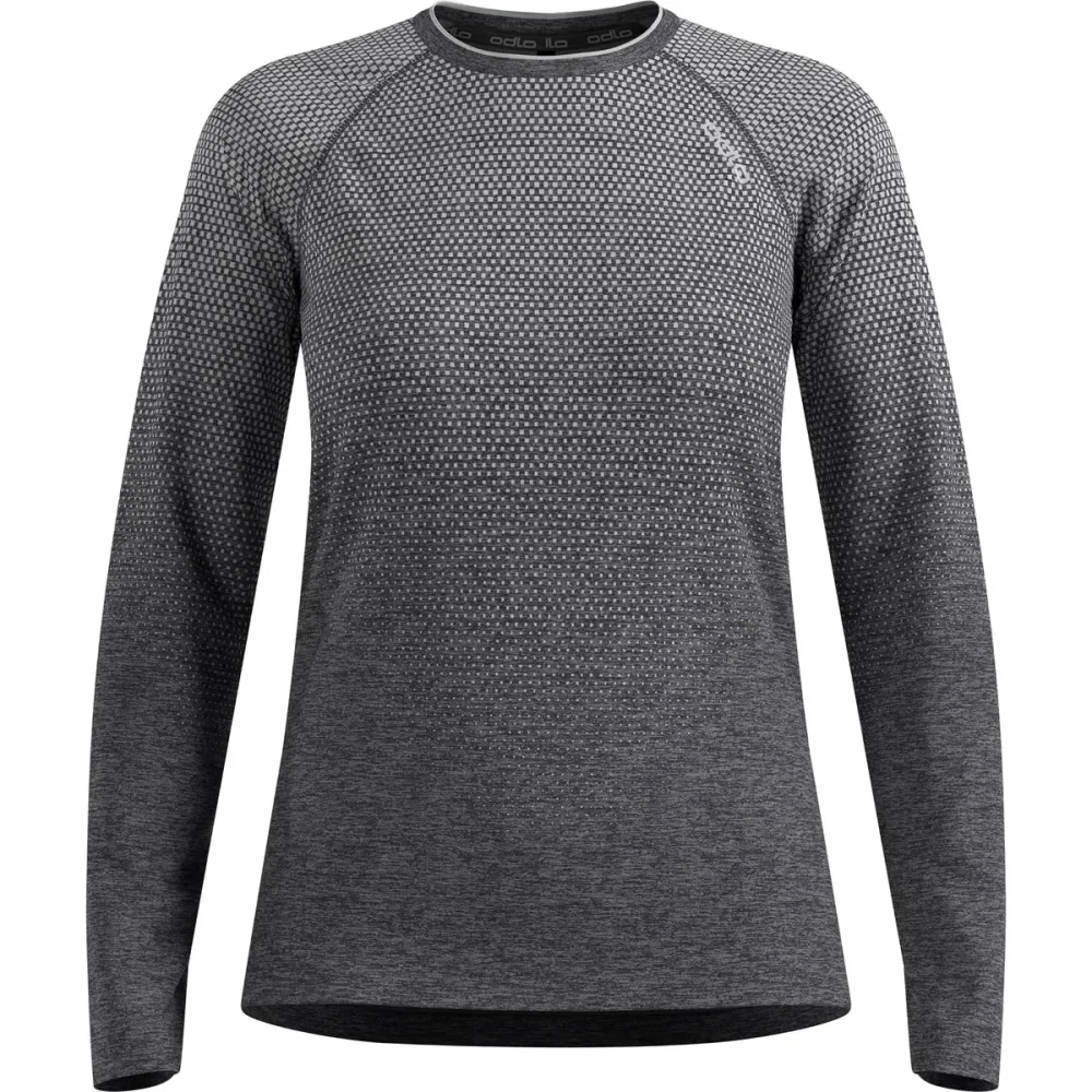 Odlo Essential Seamless Langarm-Laufshirt für Damen - Training, Running - grau, L